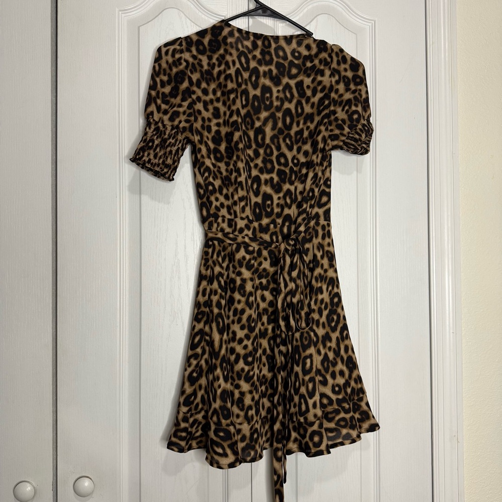 Blue Rain Brown and Black Ruffled Tiered Mini Sundress (A15) - Picture 5 of 5